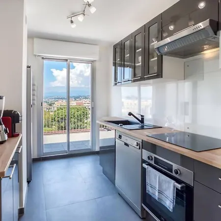 L43 Maurice Sea View 6pax/terrace,parking,ac Apartment Saint-Laurent-du-Var