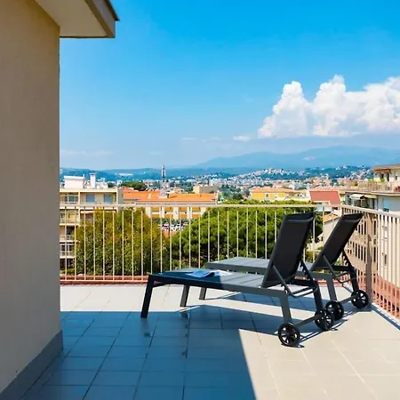 L43 Maurice Sea View 6pax/terrace,parking,ac * Saint-Laurent-du-Var