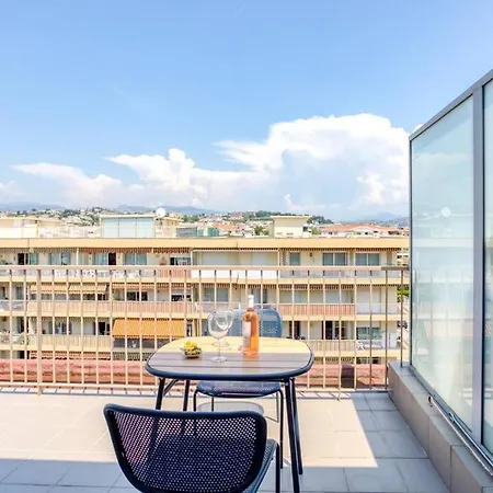 L43 Maurice Sea View 6pax/terrace,parking,ac Saint-Laurent-du-Var